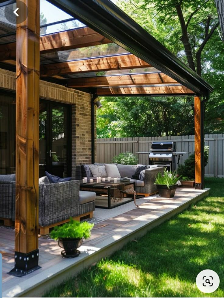Wooden pergola